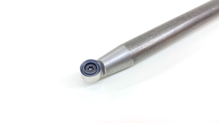 Drechselwerkzeug Wiedemann HSS Ø 10mm Schneideplatte mit gerader Haltestange mit Heft
