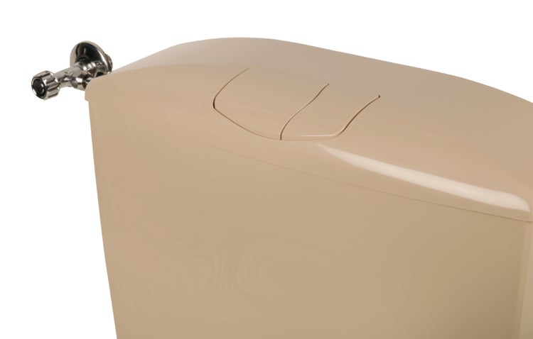 Sanitop-Wingenroth Spülkasten Karat | Tiefspülkasten mit Zwei-Mengen-Technik | 3,5 oder 6 - 9 l | Geräuscharm und vollisoliert | Variabler Anschluss | Beige | 21053 9