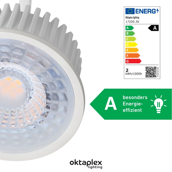 LED Module flach 345lm 3000K Warmweiß 1,9 W GU10 Ersatz Leuchtmittel für Einbauspots einfach zu installieren Deckenspots