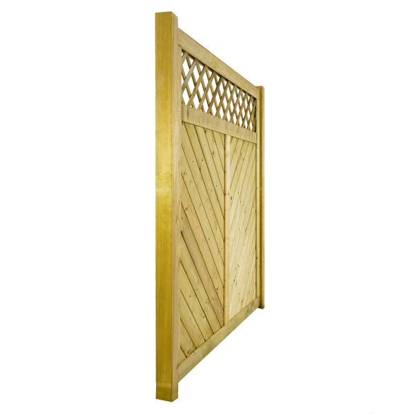 Holzzaun mit Rautenmuster