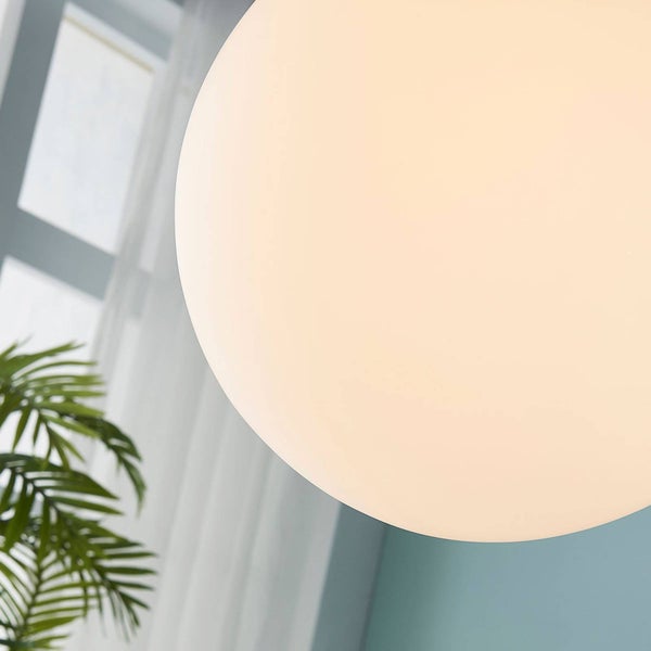 Lindby Pendelleuchte Marike (Modern) in Weiß aus Glas (1 flammig, E27) - Hängelampe Esstischlampe Hängeleuchte Wohnzimmerleuchte