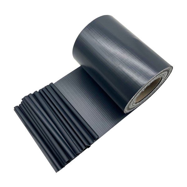 FLOORDIREKT PVC Sichtschutzstreifen 19 cm x 35 m für Gartenzäune Blickdicht Anthrazit