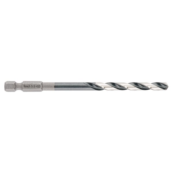 Bosch 1x HSS Spiralbohrer Impact Control mit Sechskantschaft 5,5 x 57 x 98 mm - 2608577057