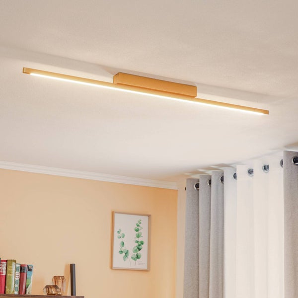 quitani LED Deckenleuchte Talon dimmbar (Modern) in Gold / Messing aus Aluminium (1 flammig, ) - Lampe Deckenlampe Küchenleuchte