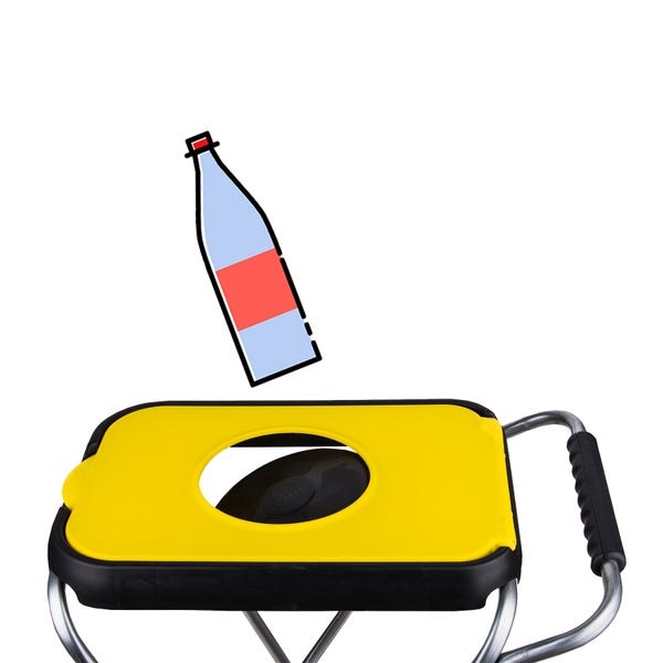 BigDean Müllsackständer SwingFix GELB 120L - Müllbeutelhalter Blauer Gelber Sack Ständer Mülleimer Müllbeutelständer Müllsackhalter mit Rollen & Flascheneinwurf