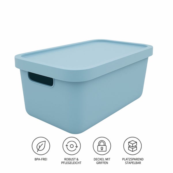 Aufbewahrungsbox aus Kunststoff mit Deckel