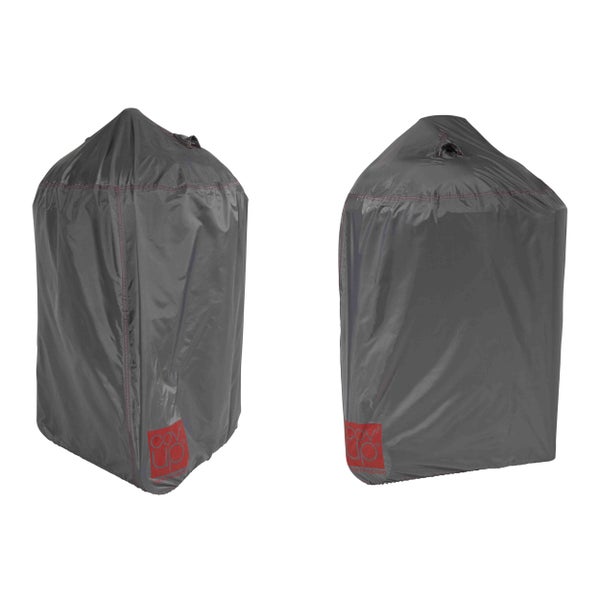Schutzhülle für Gartenmöbel aus wetterfestem Material mit Cov'up-Logo.