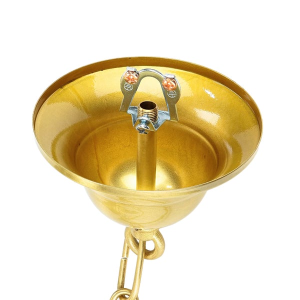 Goldfarbene Lampenrosette mit Kettenaufhängung für Innenleuchten