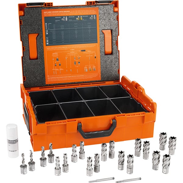 Fein Werkzeugkoffer mit Bohrwerkzeugen und Schneidpaste