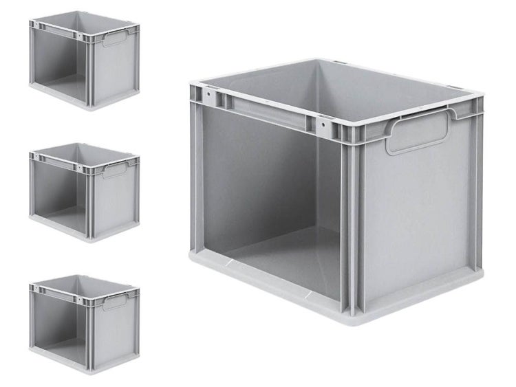 PROREGAL SuperSparSet 4x Eurobox NextGen Store HxBxT 32 x 30 x 40 cm 30 Liter Seite Offen Eurobehälter Transportbox