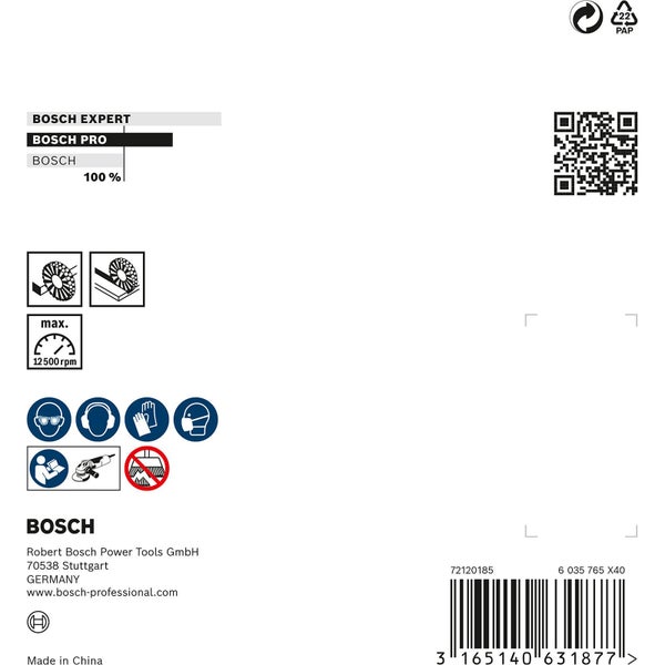 Bosch PRO Stainless Steel clean Scheibenbürste 115 x 0,30 mm Gewinde - 2608622107