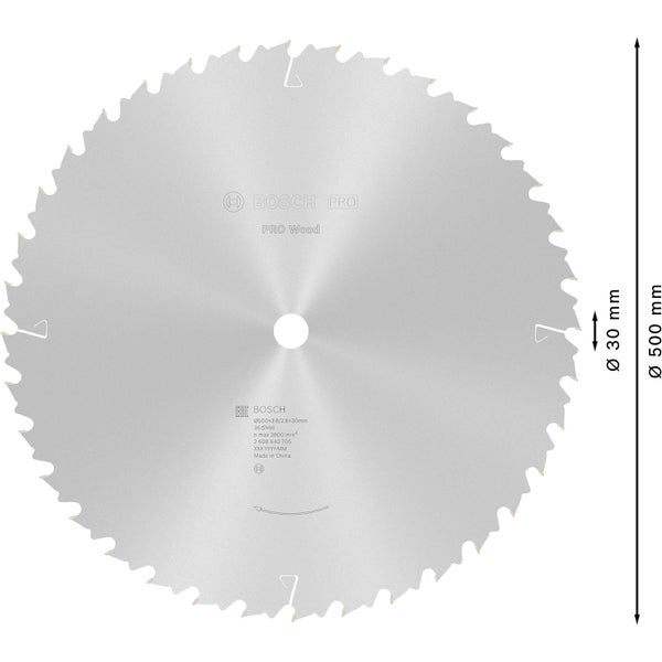 Bosch Pro Holzsägeblatt, 500 Millimeter Durchmesser