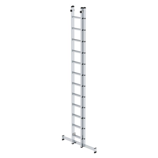 PROREGAL Sprossen-Schiebeleiter 2-Teilig mit Traverse 2 x 12 Sprossen