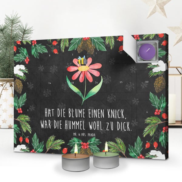 Mr. & Mrs. Panda Duftkerzen Adventskalender Hummel Blume - Schwarz