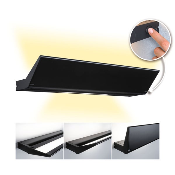 LED Wandleuchte 3-Step-Dim Ranva 2700K 800lm 230V 13W / 2W dimmbar Schwarz matt