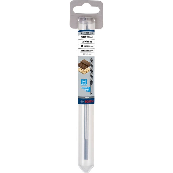 Bosch PRO Wood Holzschlangenbohrer 6 x 95 x 160 mm - 2608585694