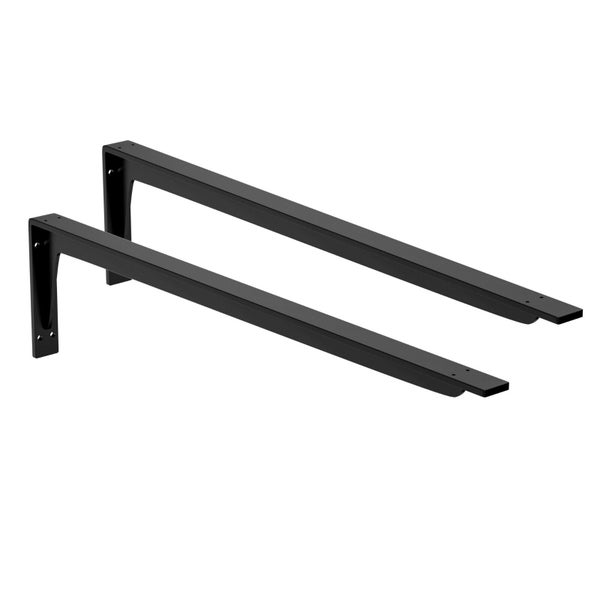 Zwei L-förmige Regalträger aus Metall zur Wandmontage für Regalböden