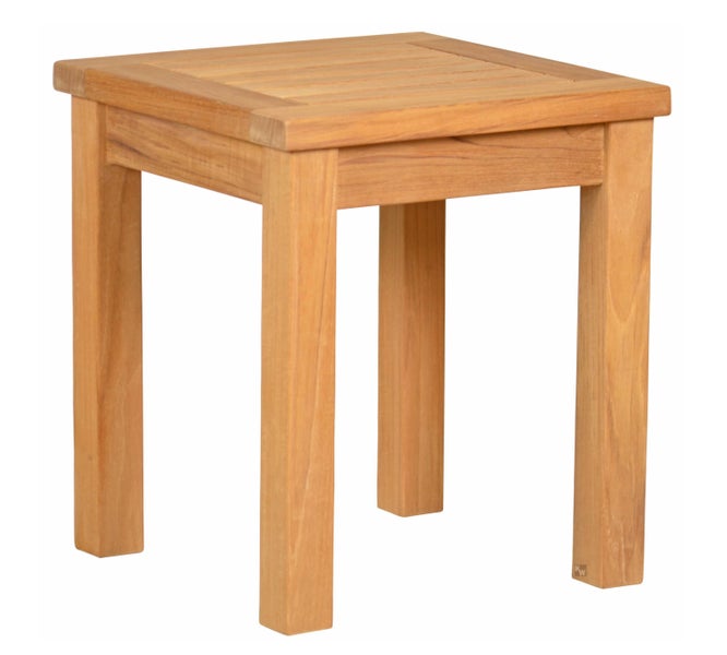 Teak Beistelltisch 40 x 40 cm Massivholz premium wetterfest