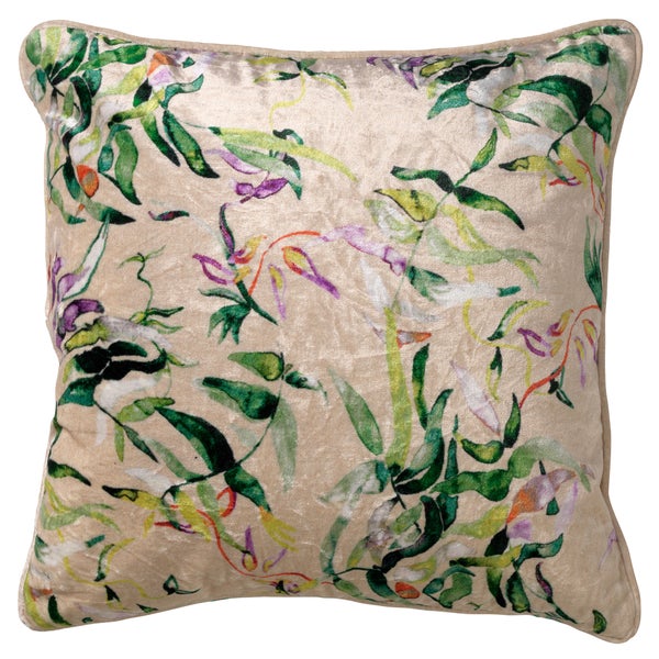 Mex Dekokissen - Mit Blumenmuster 45x45 cm, Beige