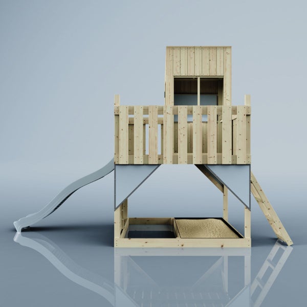 OutdoorToys Spielhaus Mondlicht Kinderspielhaus aus Holz in Blau, Kinderhaus Holzhaus Kinder