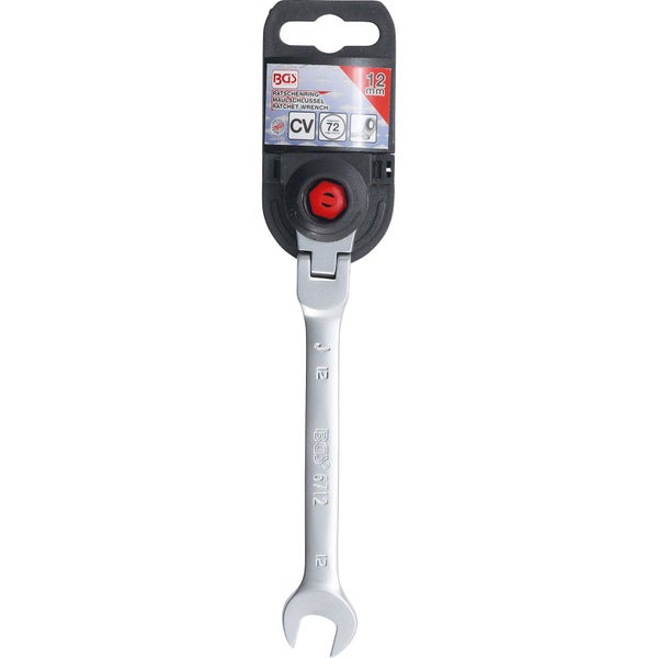 BGS Maulschlüssel Ringschlüssel mit Ratschenfunktion, Schlüsselweite 12 Millimeter
