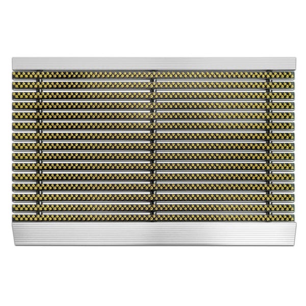 FLOORDIREKT Fußmatte - Profi Brush - Schmutzfangmatte mit Alu-Rahmen - Beige 60 x 90 cm