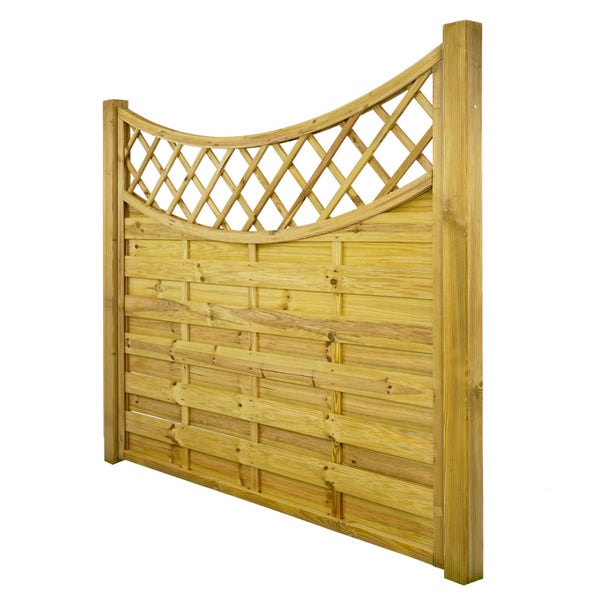 Holzzaun mit Lattenmuster und Rankgitter