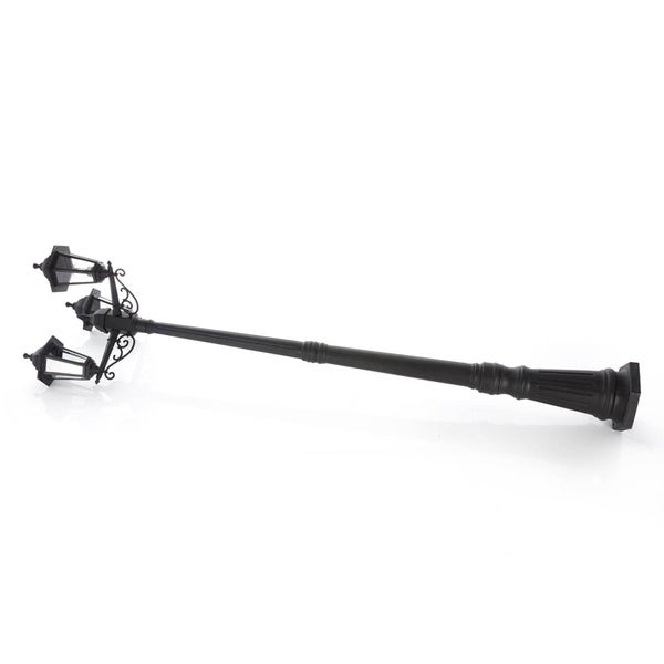 Lindby Mastleuchte, Wegeleuchte 217 cm Aussenleuchte Stehlampe Gartenlaterne IP44 Gartenlampe Außenleuchte Wegelampe Hof 3x E27 ohne Leuchtmittel