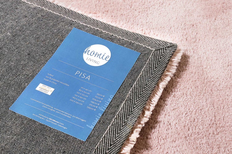 Teppich Rosa Hochflor Pisa Homie Living 130x190 cm