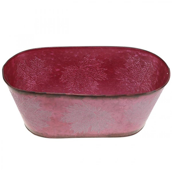 Ovale Pflanzschale mit Blattmuster