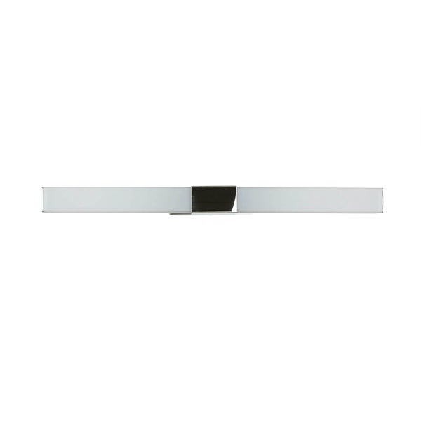Moderne LED Wandleuchte in länglicher Form mit Diffusor und Metallakzent