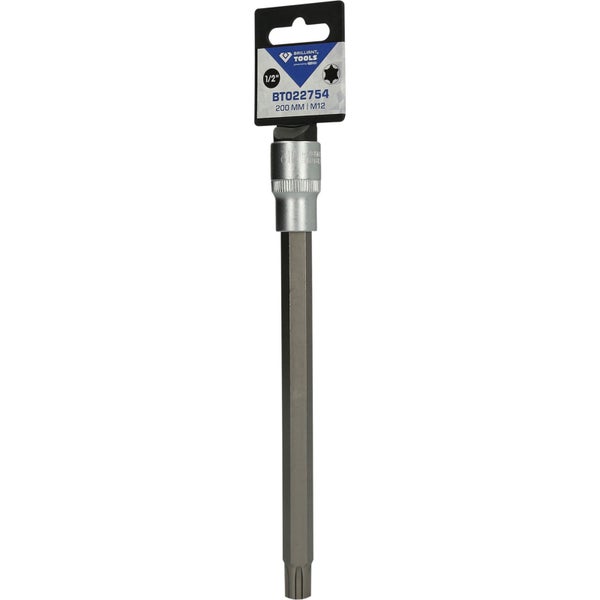 BRILLIANT TOOLS 1/2 RIBE-Bit-Stecknuss 200 mm lang M12 - BT022754