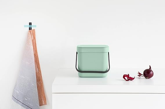 Brabantia Abfallsammler Mit Stay Open Deckel 3 Liter HxBxT 17,4 x 18,8 x 13,9 cm Kunststoff Jade