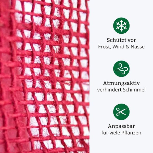 Pflanzenschutz vor Frost, Wind und Nässe; atmungsaktiv, verhindert Schimmel; anpassbar für viele Pflanzen