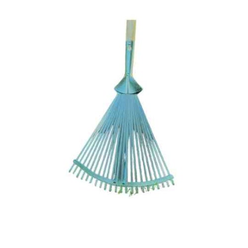 Fächerbesen aus Metall mit Holzstiel