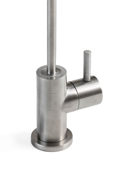 Entnahmehahn für Wasserfilter, Osmoseanlage aus hochwertigem, gebürstetem Edelstahl.