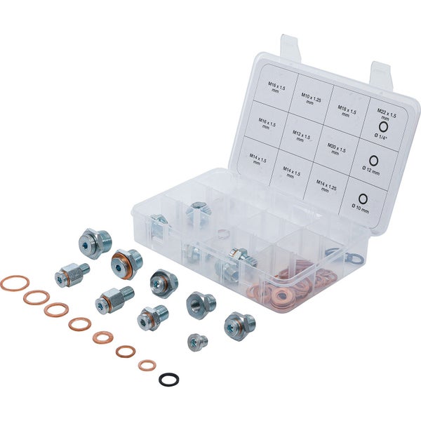 BGS Ölablassschrauben-Reparatur-Sortiment 63tlg. - 70184