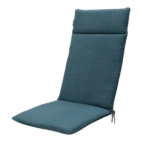 Hochlehnerauflage seeblau, Canvas Eco+ – Ca. 120x50 cm - 4er-Set