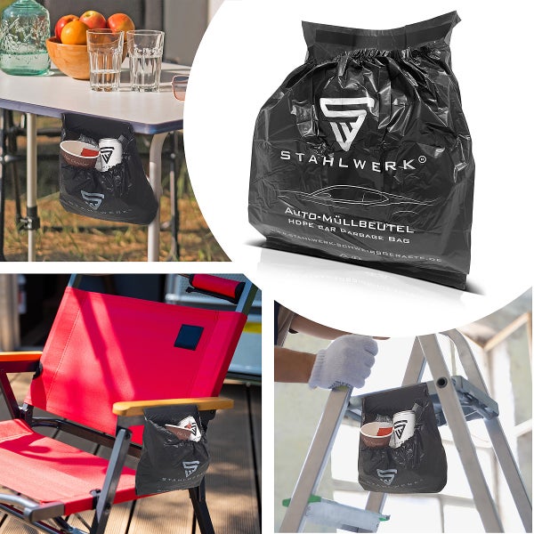 Automüllbeutel 60 Stück 4,5 Liter 23 x 30 cm extra starke Abfallbeutel