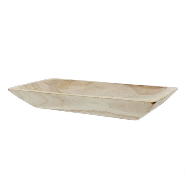 FRANK FLECHTWAREN | Schale Wood, eckig, HOLZ, 42 x 20 x 6 cm, ohne Deko