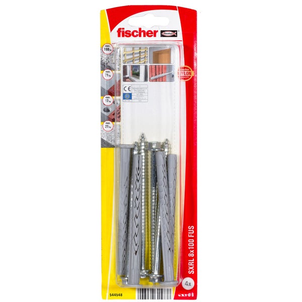 Fischer SXRL 8x100 FUS Dübel und Schrauben im Paket