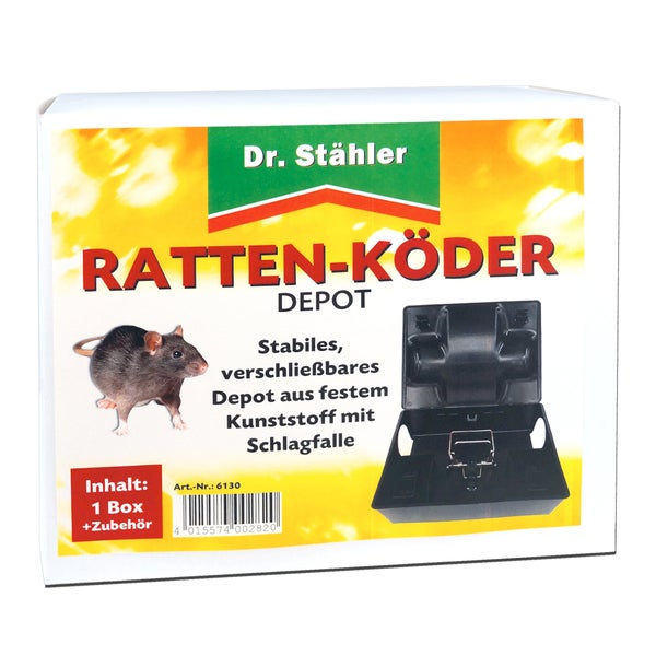 Effektives Rattenköder-Depot – Sichere & wetterfeste Köderstation für Innen- & Außenbereiche – Für den Einsatz mit Rattenködern oder Schlagfallen