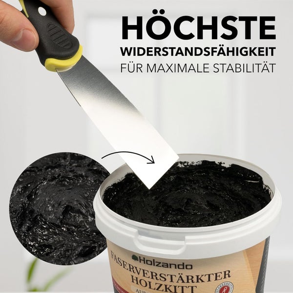 Holzando Faserverstärkter Holzkitt mit Spachtel