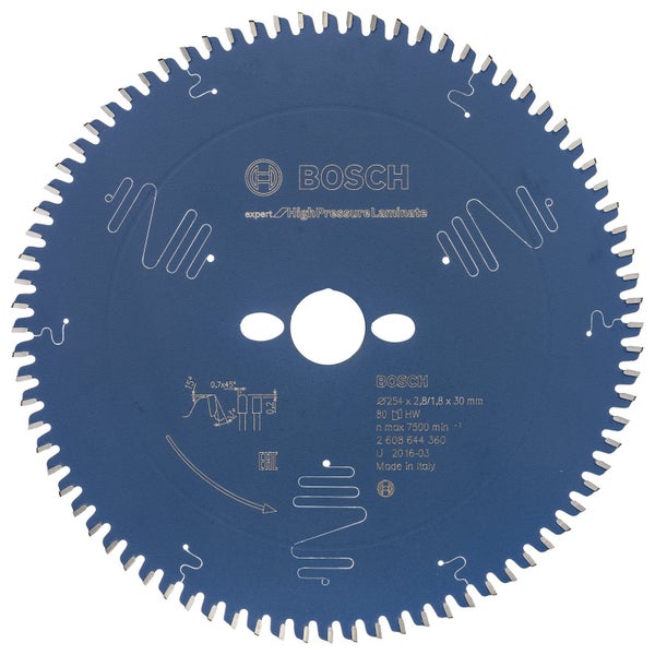 Bosch Kreissägeblatt Expert for High Pressure Laminate für Kapp- und Gehrungssägen 254 x 30 x 2,8 mm 80 - 2608644360