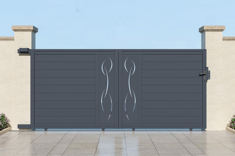 Schiebetor aus Aluminium 3,5m LIFE 350C160 Grau