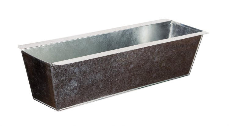 BigDean 12er Set Pflanzkasten Einsatz für Europalette - Zink / Silber - Blumenkasten Pflanzschale Paletten Pflanzenkasten