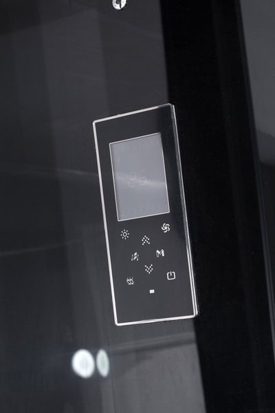 Home Deluxe - Dampfdusche BLACK LUXORY XL - 120x90x220cm inkl. Zubehör, Touchpanel & Beleuchtung I Dampfbad, Dampfsauna, Duschtempel