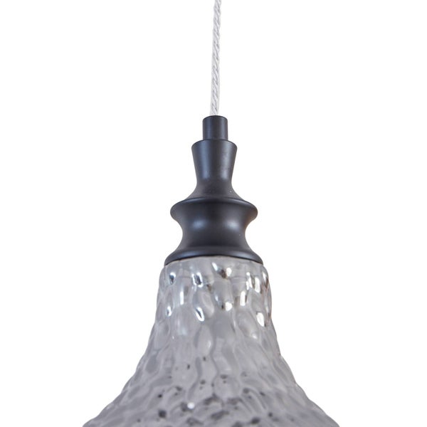 Lindby Pendelleuchte Drakar (Retro, Vintage Antik) in Alu aus Glas (1 flammig E27) - Hängelampe Esstischlampe Hängeleuchte Wohnzimmerleuchte
