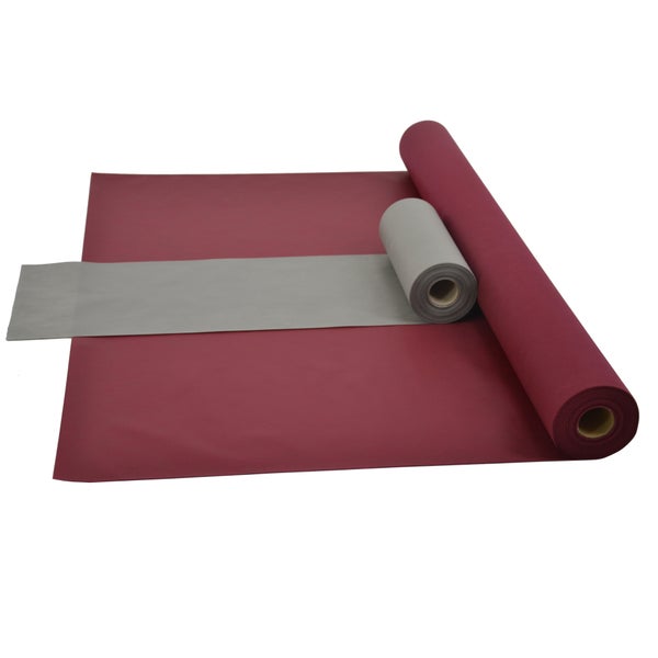 Sensalux Kombi-Set 1 Tischdeckenrolle 1m x 25m bordeaux + Tischläufer 30cm grau