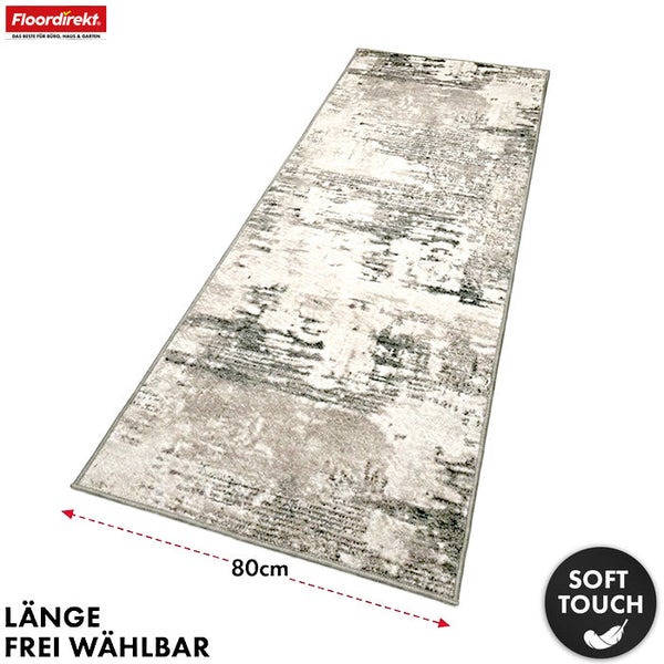 Teppichläufer mit abstraktem Muster, Breite 80 cm